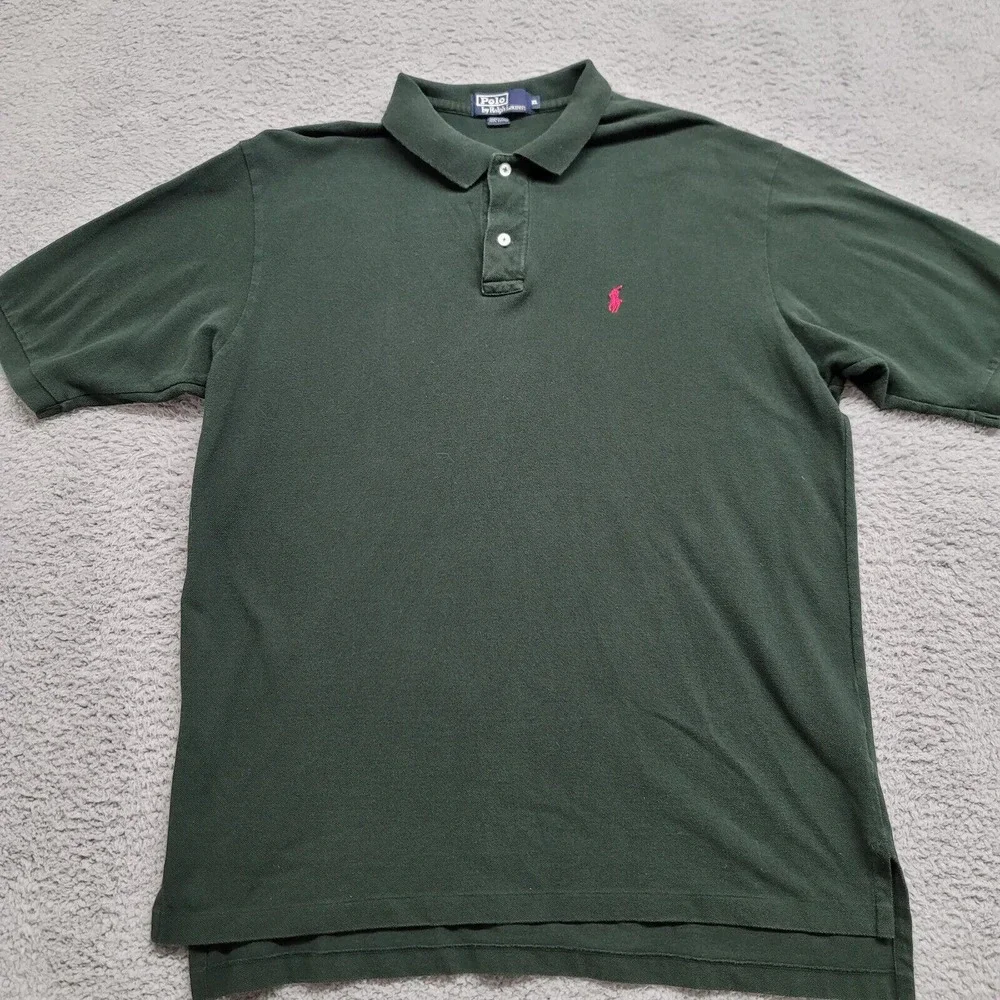 Polo by Ralph Lauren Shirt Mens XL Green Classiccore Red Pony Preppy Polo‎ Golf